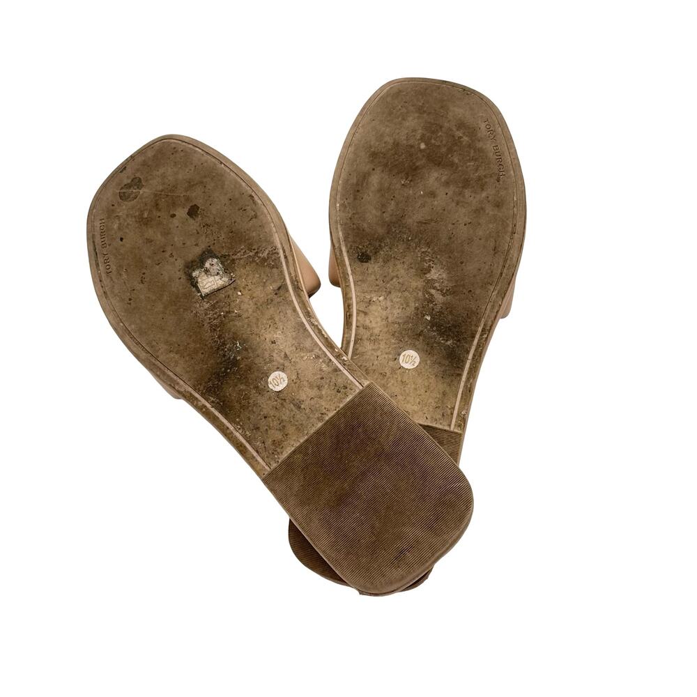 Tory Burch DOUBLET SPORT SLIDE Women's Tan Slide Sandals 10.5 - Picture 8 of 11
